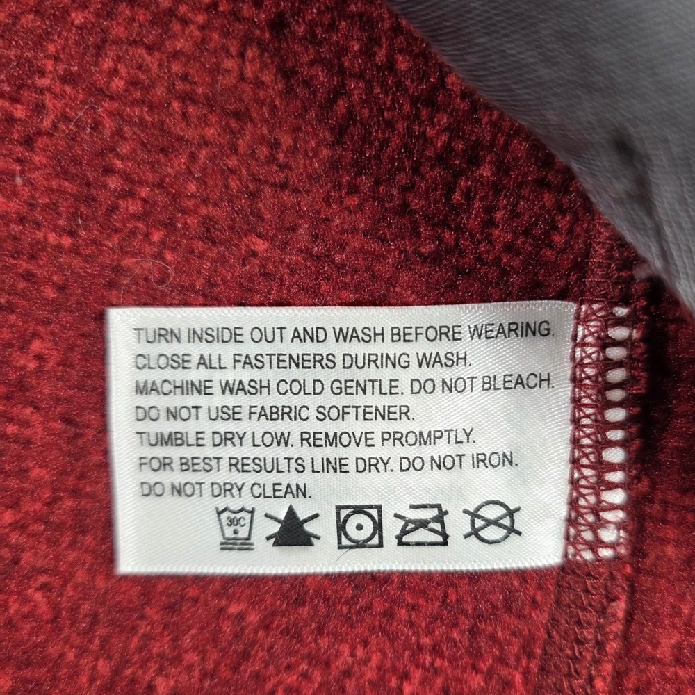 Orvis Womens XL Burnt Orange Heathered Sweater Fleece Full Zip Vest Pockets Fall - Picture 8 of 8